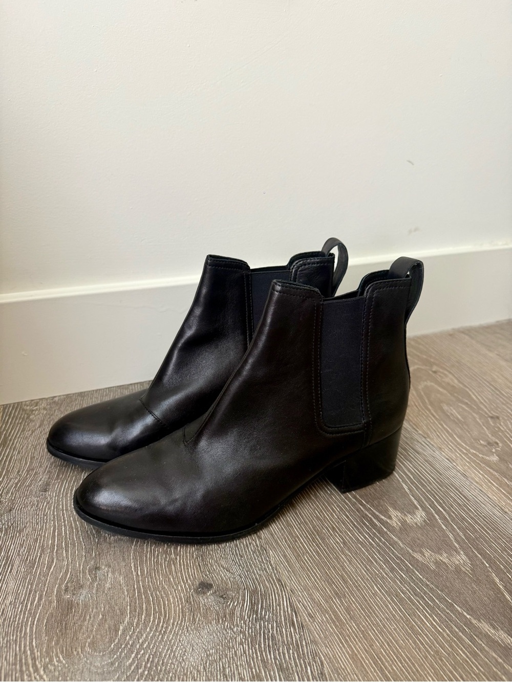 rag & bone, Walker leather Chelsea boots, Black, Size 39.5